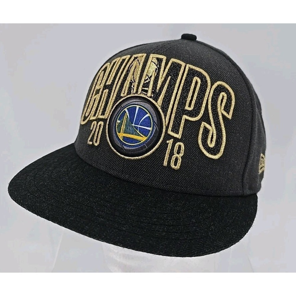 GOLDEN STATE WARRIORS NEW ERA LOCKER ROOM 9FIFTY HAT ~ 2018 NBA FINALS CHAMPIONS